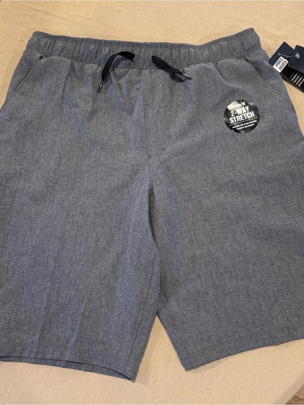 NWT Youth Performance HURLEY  Shorts — Gray 2-Way Stretch